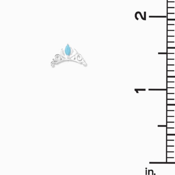 Disney Frozen Sterling Silver Crown Stud Earrings New NWT - Picture 3 of 3